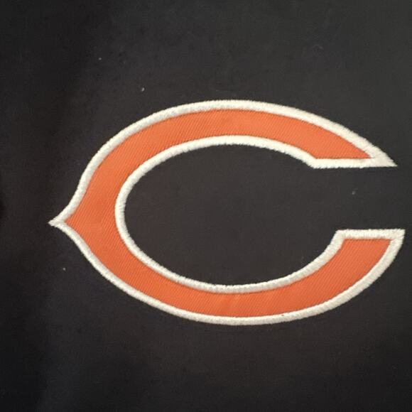 NFL Ultra Game Chicago Bears Varsity Coaches Snap Up Felt Jacket Coat Youth 8 - Picture 2 of 13